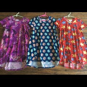 Lularoe girls size 4 Scarlett dresses lot of 3